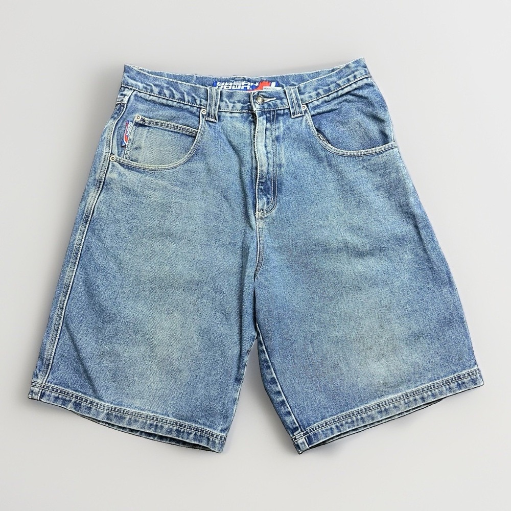 Breakdown Blue Jean Shorts Baggy 90s Sz 33x11 VTG 90s Rare Y2K Jorts Jnco Style